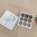 litter Galaxy Moon Mist matte eyeshadow palette with nine neutral nude brown eyeshadow shades in premium white packaging.